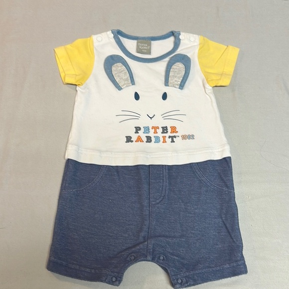 Peter Rabbit - Blue and Yellow Kids Romper - Picture 1 of 4